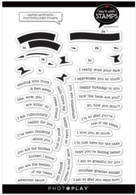 Banner Sentiments - PhotoPlay Say It With Stamps Photopolymer Stamps