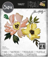 Brushstroke Flowers #1 - Sizzix Thinlits Dies By Tim Holtz 7/Pkg