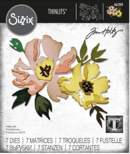 Brushstroke Flowers #1 - Sizzix Thinlits Dies By Tim Holtz 7/Pkg