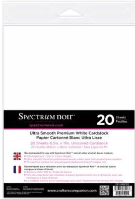 Spectrum Noir Ultra Smooth Premium Cardstock 8.5"X11" 20/Pkg
