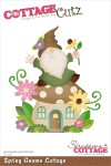 CottageCutz Dies-Spring Gnome Cottage 3"X3.5"