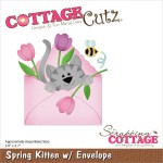 CottageCutz Dies-Kitten W/Envelope 2.6"X2.7"