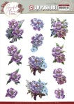 Find It Trading Yvonne Creations Punchout Sheet-Purple Flowers Bouquet, Graceful
