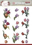 Find It Trading Yvonne Creations Punchout Sheet-Colourful Tulips, Graceful Flowers