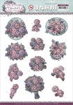 Find It Trading Yvonne Creations Punchout Sheet-Sweet Bouquet, Stylish Flowers