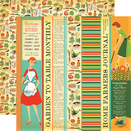 Carta Bella 12 X12 Country Kitchen Collection  Garden To Table Strips