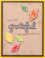 Scripty Autumn Sentiments - Lawn Fawn Clear Stamps 4"X6"