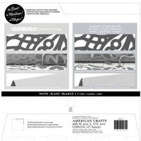 White/Textured - American Crafts Precision Cardstock Pack 80lb 12"X12" 60/Pkg