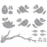 Sweet Birds On A Branch - Spellbinders Etched Dies By Vicky Papaioannou