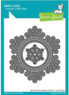 Stitched Snowflake Frame - Lawn Cuts Custom Craft Die