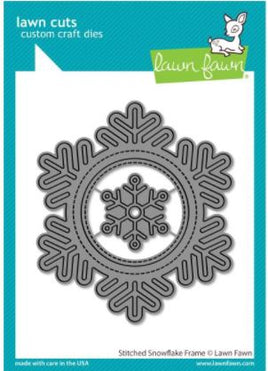 Stitched Snowflake Frame - Lawn Cuts Custom Craft Die
