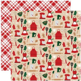 A Gingerbread Christmas Double-Sided Cardstock 12"X12" - Kitchen Magic