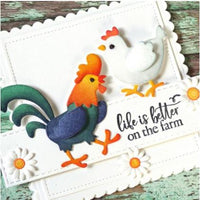 Hen & Rooster - Elizabeth Craft Metal Die