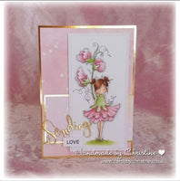 Garden Girl Sweet Pea - Stamping Bella Cling Stamps