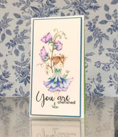 Garden Girl Sweet Pea - Stamping Bella Cling Stamps
