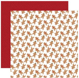 A Gingerbread Christmas Double-Sided Cardstock 12"X12" - Gingerbread