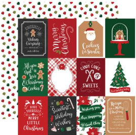 A Gingerbread Christmas Double-Sided Cardstock 12"X12" - 3"X4" Journaling Cards