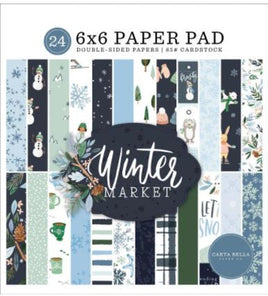Winter Market, 12 Designs/2 Each - Carta Bella Double-Sided Paper Pad 6"X6" 24/Pkg