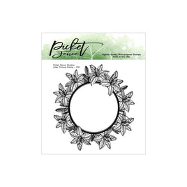 Lilies Picture Frame - Picket Fence Studios 4"X4" Stamp Set