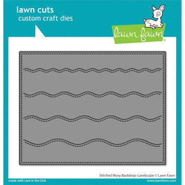 Stitched Wavy Backdrop: Landscape - Lawn Cuts Custom Craft Die