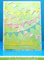 Happy Birthday Line Border - Lawn Cuts Custom Craft Die