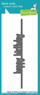 Happy Birthday Line Border - Lawn Cuts Custom Craft Die