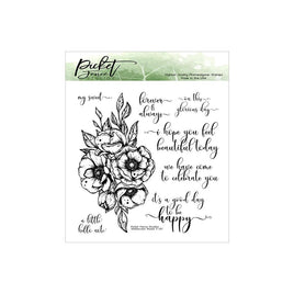Watercolor Roses - Picket Fence Studios 6"X6" Stamp Set