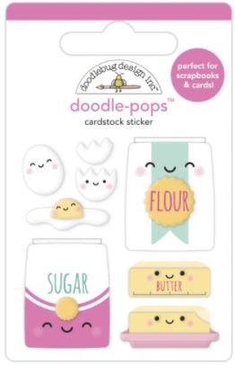 Doodlebug Doodle-Pops 3D Stickers - Bake Me Happy