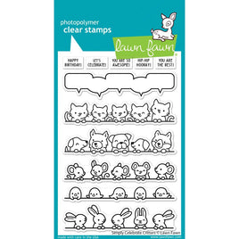 Simply Celebrate Critters - Lawn Fawn Clear Stamps 4"X6"