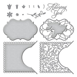 Spellbinders Etched Dies   Adoring Fleurette Card Builder