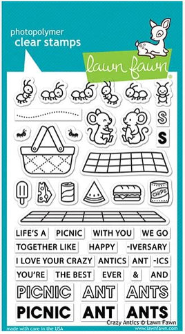 Crazy Antics - Lawn Fawn Clear Stamp 4"x6"