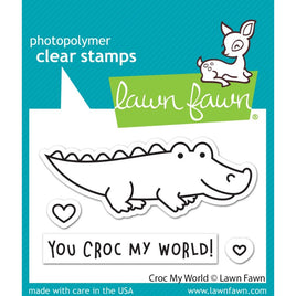 Croc My World - Lawn Fawn Clear Stamps 3"X2"
