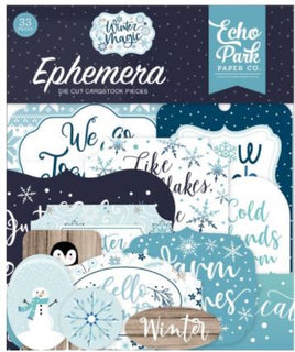 Icons, Winter Magic - Echo Park Cardstock Ephemera 33/Pkg