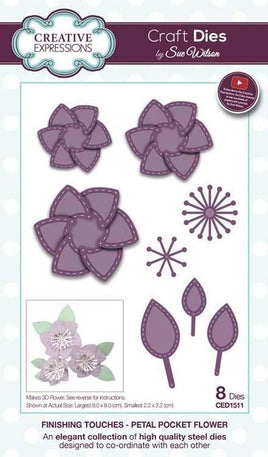 Finishing Touches Collection Petal Pocket Flower Die