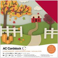 Autumn - American Crafts Variety Cardstock Pack 12"X12" 60/Pkg