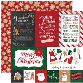 A Gingerbread Christmas Double-Sided Cardstock 12"X12" - 4"X6" Journaling Cards