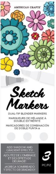 AC Sketch Markers Dual-Tip Alcohol Markers 3/Pkg   Colorless Blenders
