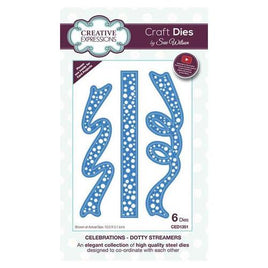 Dies by Sue Wilson Celebrations Collection Dotty Streamers
