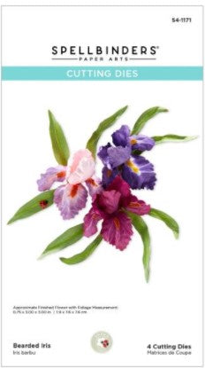 Spellbinders Etched Dies   Bearded Iris- Garden Favorites
