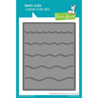 Stitched Wavy Backdrop: Portrait - Lawn Cuts Custom Craft Die