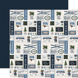 Farmhouse Frames - Welcome Winter Double-Sided Cardstock 12"X12"