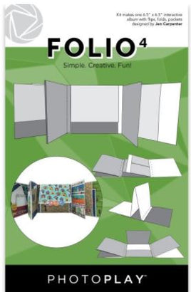 PhotoPlay Folio 6.5"X6.5" - White