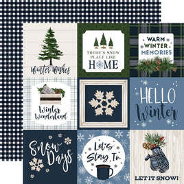 4"X4" Journaling Cards - Welcome Winter Double-Sided Cardstock 12"X12"