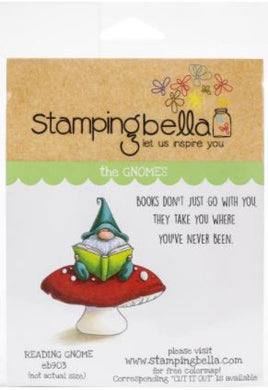 Reading Gnome -Stamping Bella Cling Stamps
