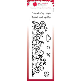 Singles The Snail Family - Woodware Clear Stamp 8"X2.6"