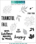 Concord & 9th Clear Stamps 6"X6"-Thankful Leaves Turnabout