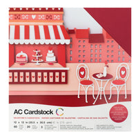Valentine - American Crafts Variety Cardstock Pack 12"X12" 60/Pkg