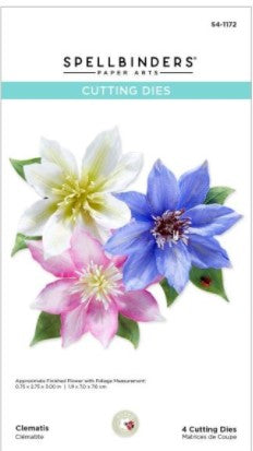 Spellbinders Etched Dies   Clematis- Garden Favorites