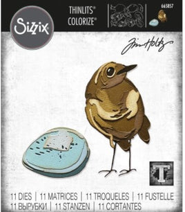 Bird & Egg Colorize -Sizzix Thinlits Dies By Tim Holtz 11/Pkg