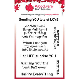 Singles Happy Everything - Woodware Clear Stamp 4"X6"